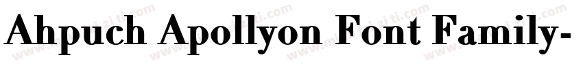 Ahpuch Apollyon Font Family字体转换